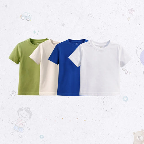 Regular Fit Plain T-Shirt Set