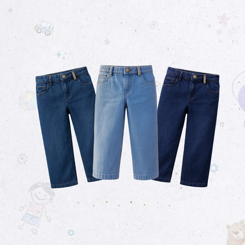 Classic Fit Wide Jeans Set