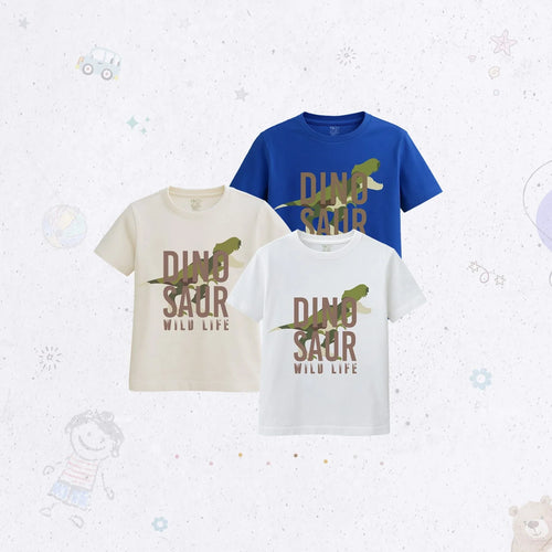 HD Dino Print T-Shirt Set