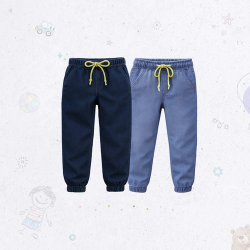 Cuff Denim Jogger Set