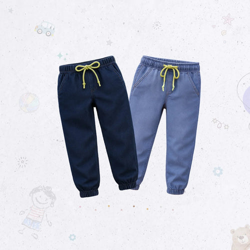 Cuff Denim Jogger Set