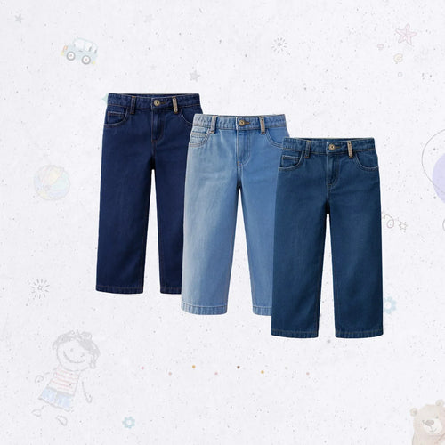 Classic Fit Wide Jeans Set