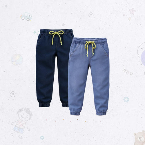 Cuff Denim Jogger Set