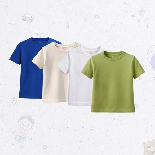 Regular Fit Plain T-Shirt Set