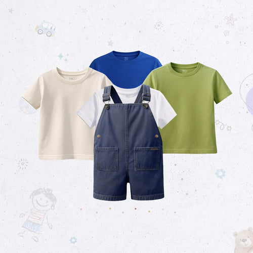 Pocket Dungaree Combo Pack β Dark Blue