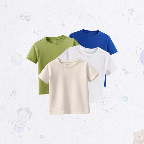 Regular Fit Plain T-Shirt Set