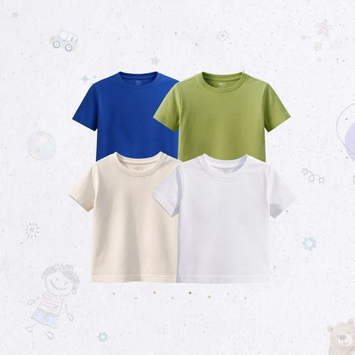Regular Fit Plain T-Shirt Set