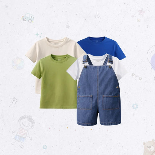 Pocket Dungaree Combo Pack - Blue