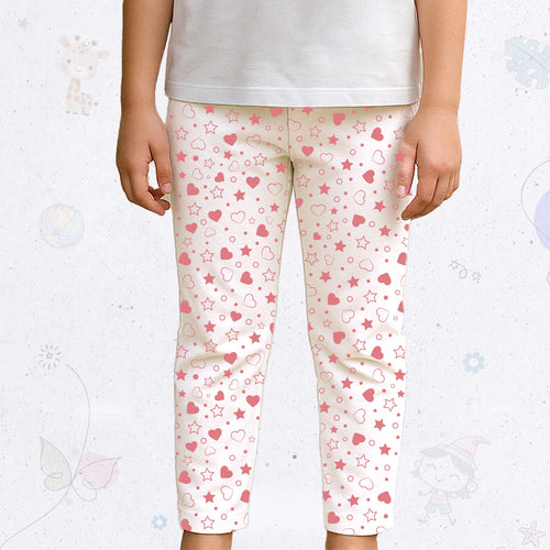 AOP Heart Printed Leggings