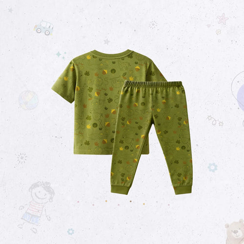 Short Sleeve Animal Print Pj Set