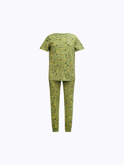 Short Sleeve Animal Print Pj Set