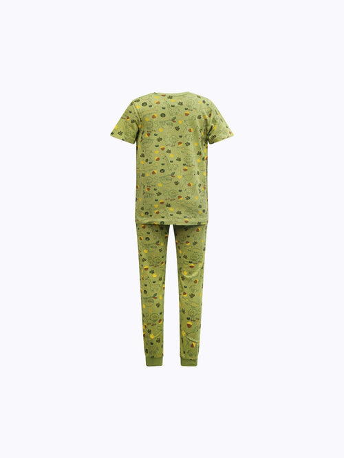Short Sleeve Animal Print Pj Set