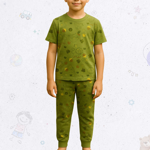 Short Sleeve Animal Print Pj Set