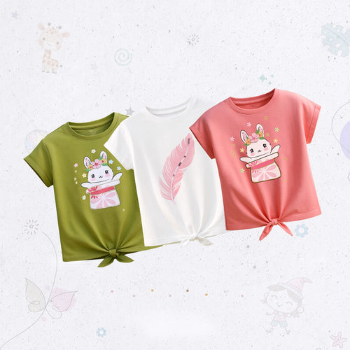 Bunny Knotted T-Shirt Set