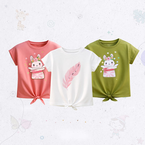 Bunny Knotted T-Shirt Set