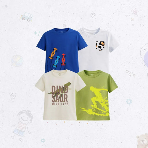 Classic Rubber-Print T-Shirt Set