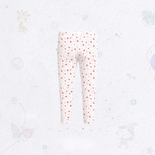 AOP Heart Printed Leggings