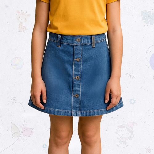 Denim Mini Classic Skirt