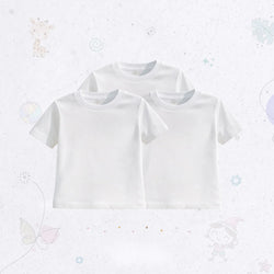 Plain T-Shirt Set White