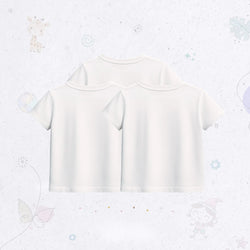 Plain T-Shirt Set White