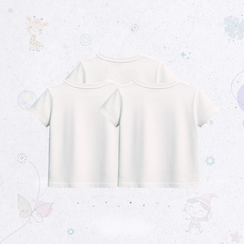 Plain T-Shirt Set White