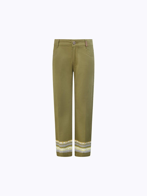 Printed Twill Pants