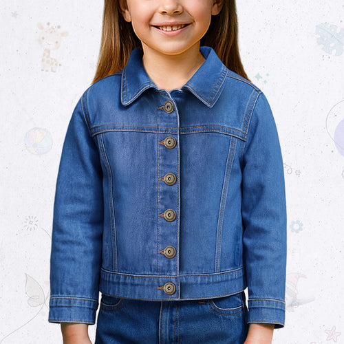 Denim Shank Jacket for Girls