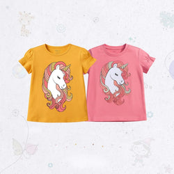 Puff Sleeves Unicorn T-Shirt Set