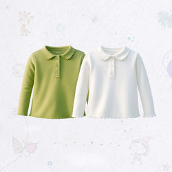 Rib Lettuce Polo Shirt Set