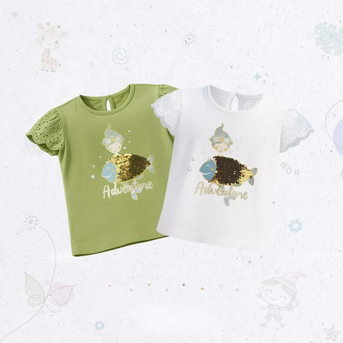 Underwater Frill Lace T-shirt Set