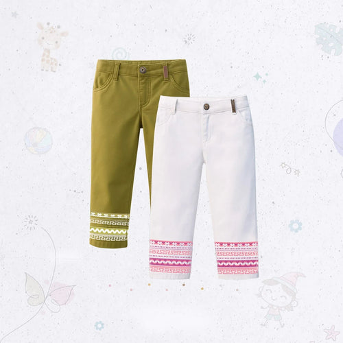 Printed Twill Pant Set