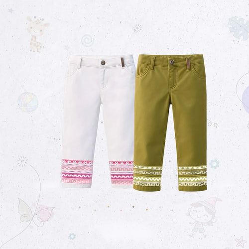 Printed Twill Pant Set