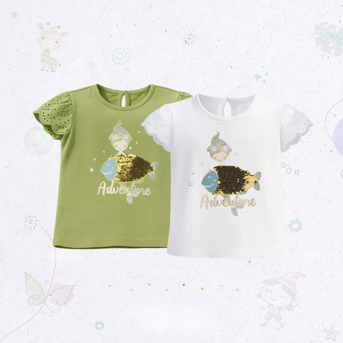 Underwater Frill Lace T-shirt Set