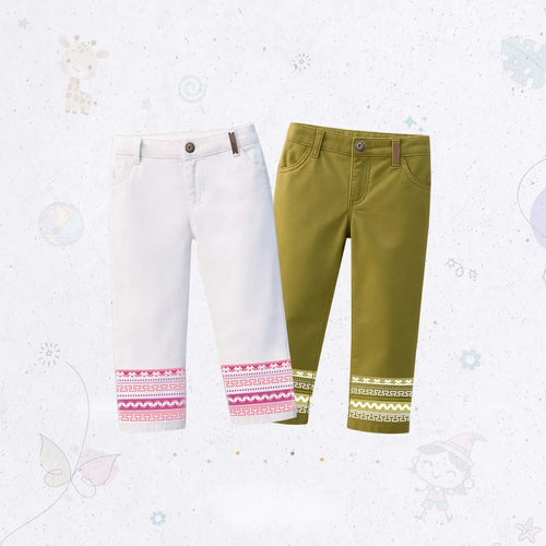 Printed Twill Pant Set