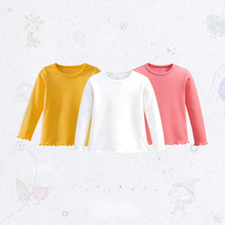 Multicolor Long-Sleeve Rib T-shirt Set