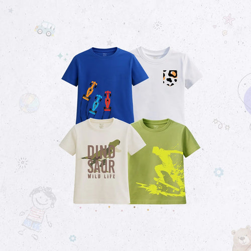 Classic Rubber-Print T-Shirt Set