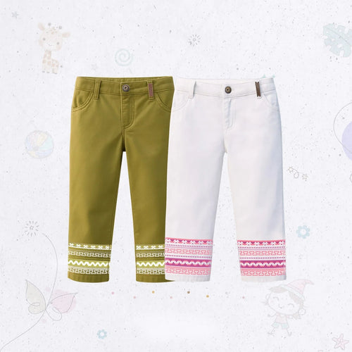 Printed Twill Pant Set