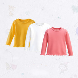 Multicolor Long-Sleeve Rib T-shirt Set