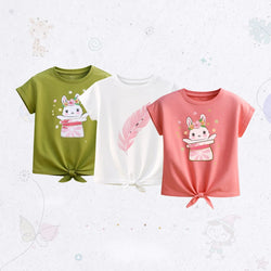 Bunny Knotted T-Shirt Set