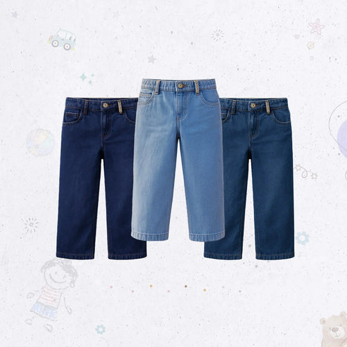 Classic Fit Wide Jeans Set